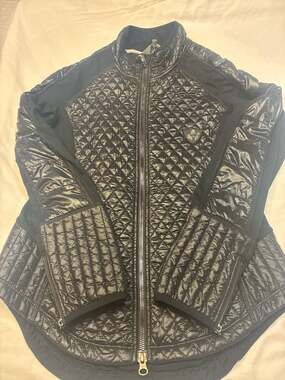 Goode Rider Women's Black Diamond Quilted Mixed Media Paddock Jacket